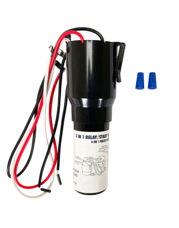 Appli Parts RCO810 replacement capacitor kit 3 in 1 Solid State Hard Start Relay Capacitor and Overload for compressor size 1/12Hp to 1/5Hp 115V APTO-810