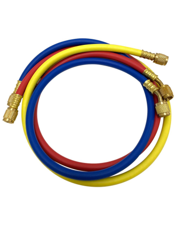 Appli Parts Manifold Gauge Set for R410A Aluminum Body With Sight-glass Includes 36 inch Hose Set 5/16 inch SAE Red/Blue 1/4 inch SAE Yellow APMG-A1A36S