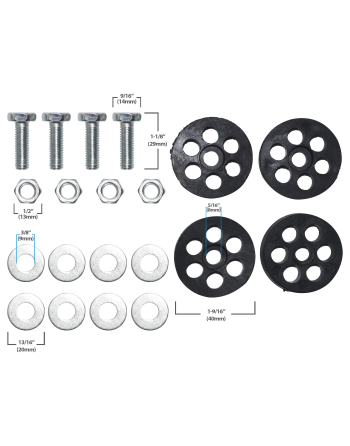 Appli Parts Mounting Bracket kit Includes Rubber Pads, Screws, Levelers, Expanders APAB-AFK2