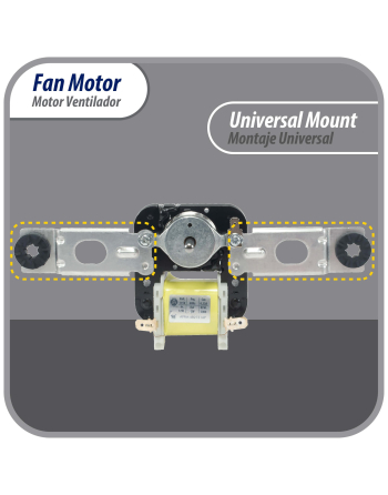 Appli Parts 482731 evaporator Fan Motor replacement kit 343 with Brackets 115V 12W 0.22A 3000rpm CW 60Hz APFM-343 includes Fan Blade Grommets and Brackets Fits several models of Refrigerators Freezers


