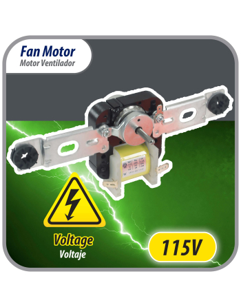 Appli Parts 482731 evaporator Fan Motor replacement kit 343 with Brackets 115V 12W 0.22A 3000rpm CW 60Hz APFM-343 includes Fan Blade Grommets and Brackets Fits several models of Refrigerators Freezers

