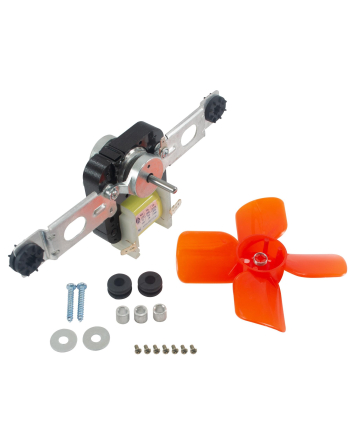 Appli Parts 482731 evaporator Fan Motor replacement kit 343 with Brackets 115V 12W 0.22A 3000rpm CW 60Hz APFM-343 includes Fan Blade Grommets and Brackets Fits several models of Refrigerators Freezers

