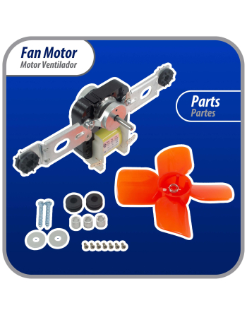 Appli Parts 482731 evaporator Fan Motor replacement kit 343 with Brackets 115V 12W 0.22A 3000rpm CW 60Hz APFM-343 includes Fan Blade Grommets and Brackets Fits several models of Refrigerators Freezers


