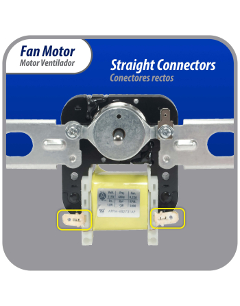 Appli Parts 482731 evaporator Fan Motor replacement kit 343 with Brackets 115V 12W 0.22A 3000rpm CW 60Hz APFM-343 includes Fan Blade Grommets and Brackets Fits several models of Refrigerators Freezers

