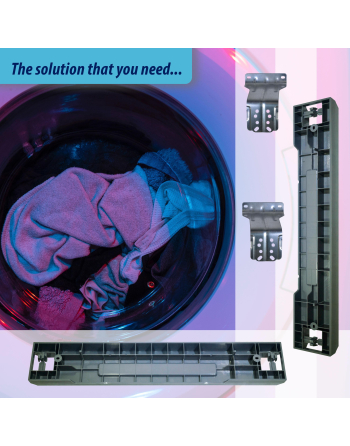 SKK-7A Appli Parts Stacking Kit Replacement Compatible with Samsung Washer Dryer Combo 27-Inch Front Load SKK-7AAP includes plastic base metal hinges and screws