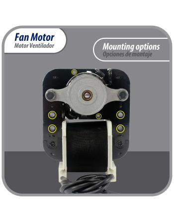 Appli Parts Fan Motor Type 670 Kit 110 V 50/60hz 1/130hp 3000rpm Shaft 3/16 in by 1 1/4 in long Reversible includes Fan Blade 4 and 5.5 inch Apfm-670 Ul E479056
Ref. Nuv-670, Sm670