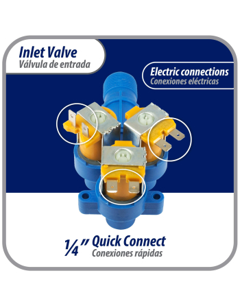 Appli Parts Inlet Valve 1Inlet 3/4in NPT and 3 Outlets 5/16in 110-120v 50/60Hz APIV-1311 replaces Mabe models 189D3116P017 189D3116P016 189D3116P005 WW01F00794