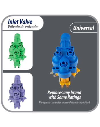 Appli Parts Inlet Valve 1Inlet 3/4in NPT and 3 Outlets 5/16in 110-120v 50/60Hz APIV-1311 replaces Mabe models 189D3116P017 189D3116P016 189D3116P005 WW01F00794