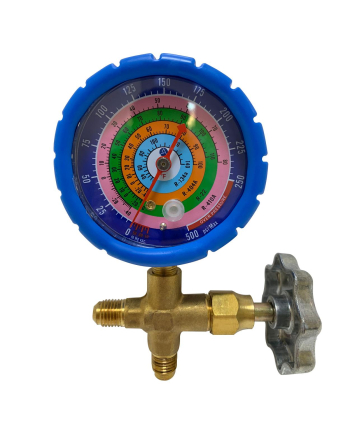 Appli Parts Analog Single Manifold Low Pressure R134/R22/R404/R410 Pressure psi Temperature Fahrenheit Scales APMG-A3L