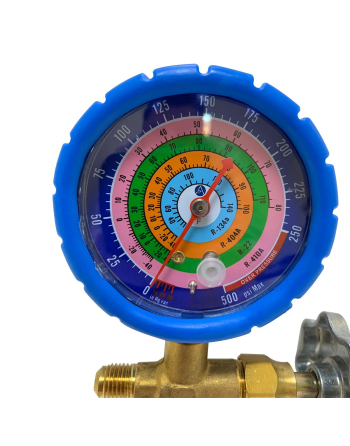 Appli Parts Analog Single Manifold Low Pressure R134/R22/R404/R410 Pressure psi Temperature Fahrenheit Scales APMG-A3L