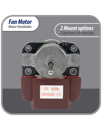 Appli Parts Fan Motor for evaporators will replace LG Samsung J500-00024K 110V 50/60Hz 0.16A 8W 2800rpm CCW Universal mount will fit any application with same ratings APFM-500 
