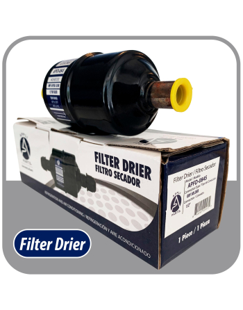 Appli Parts liquid line refrigerant ac filter dryer hvac refrigeration 084S 1/2 in ODF Sweat connection universal unidirectional 6 in long 2 in wide APFD-084S

