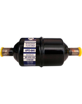 Appli Parts liquid line refrigerant ac filter dryer hvac refrigeration 084S 1/2 in ODF Sweat connection universal unidirectional 6 in long 2 in wide APFD-084S

