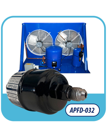 Appli Parts liquid line refrigerant ac filter dryer hvac refrigeration 032 1/4 in SAE Flare connection universal unidirectional 4-1/2 in long 1-3/4 in wide APFD-032
