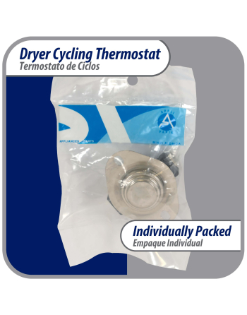 Appli Parts Cycling thermostat L155-15F universal replacement for multiple brand dryers older commercial models only 2 connections APTD-L155 Fits: 60T11 D501759