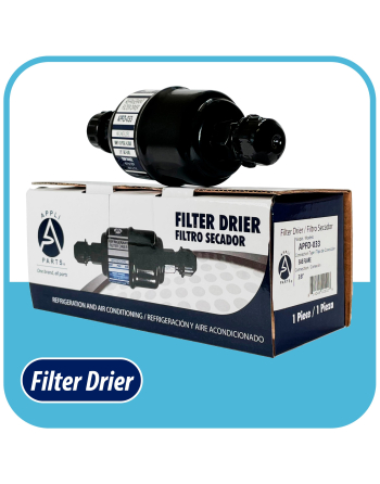 Appli Parts liquid line refrigerant ac filter dryer hvac refrigeration 033 3/8 in SAE Flare connection universal unidirectional 4-1/2 in long 1-3/4 in wide APFD-033



