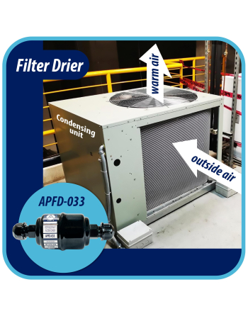 Appli Parts liquid line refrigerant ac filter dryer hvac refrigeration 033 3/8 in SAE Flare connection universal unidirectional 4-1/2 in long 1-3/4 in wide APFD-033



