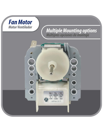 Appli Parts Evaportator Fan Motor replacement for original part numbers WR60X30349, WR60X190, WR60X182 and others 110V 50/60Hz 0.21A 11.5W CCW 3000rpm APFM-317
