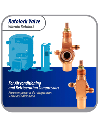 Appli Parts Rotolock Valve V10 1 in x 5/8 in ODF solder connection Universal replacement valve will work for refrigeration and air conditioning systems APRV-VA10