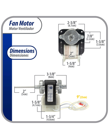 Appli Parts condenser Fan Motor universal replacement 110V 50/60Hz 0.25A 13W CCWSE 3000rpm substitutes NUV-4680 4680JB1026C and other original parts APFM-4680
