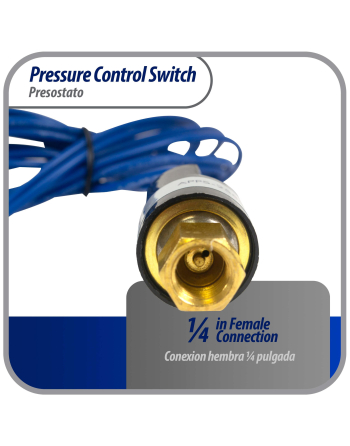 Appli Parts Pressure control switch Low Open 25 psi Close 80 psi 39-3/8in cable SPST 1/4in female connection Automatic Reset universal air conditioning applications APPS-2580