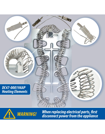 DC47-00019A Appli Parts dryer Heating Element DC47-00019AAP replacement for original part Samsung Dryer and other Compatible Model with heating coil part number 