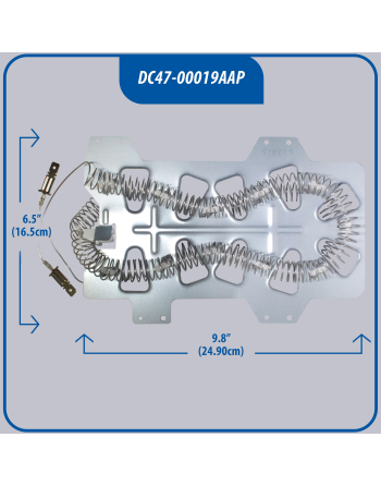 DC47-00019A Appli Parts dryer Heating Element DC47-00019AAP replacement for original part Samsung Dryer and other Compatible Model with heating coil part number 