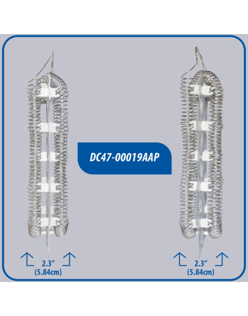 DC47-00019A Appli Parts dryer Heating Element DC47-00019AAP replacement for original part Samsung Dryer and other Compatible Model with heating coil part number 