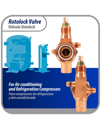 Appli Parts Rotolock Valve V09 1-1/4 in x 5/8 in ODF solder connection Universal replacement valve will work for refrigeration and air conditioning systems APRV-VA09