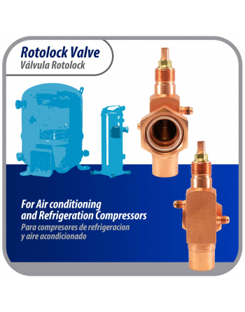 Appli Parts Rotolock Valve V02 1-3/4 in x 1-1/8 in ODF solder connection Universal replacement valve will work for refrigeration and air conditioning systems APRV-VA02