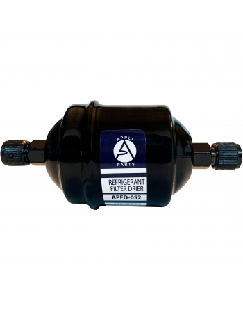 Appli Parts liquid line refrigerant ac filter dryer hvac refrigeration 052 1/4 in SAE Flare connection universal unidirectional 4-1/2 in long 2 in wide APFD-052


