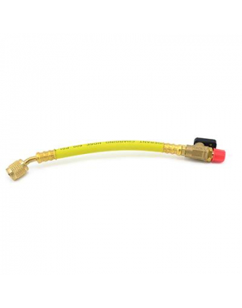 Appli Parts Charging Hose With Shut Off Valve 1/4 x 1/4 in SAE Connections 6 in long For Refrigeration Service APMG-H06630
