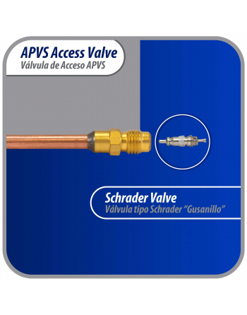 Appli Parts 10 pack Access Schrader Valve 1/4 SAE x 3/16 OD x 3 inch Copper Stem with Valve Core and Cap with gasket and core remover for AC and refrigeration systems APVS-143163K10