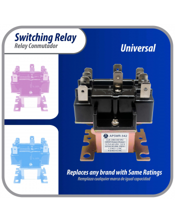 90342 Appli Parts General Purpose Switching Relay Double Pole Double Throw 208-240VAC Coil for HVAC applications and other general electrical installations APSR-342