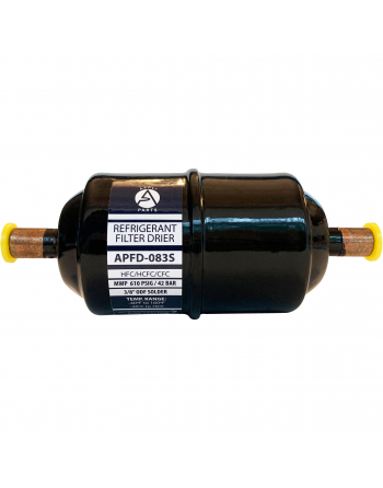 Appli Parts liquid line refrigerant ac filter dryer hvac refrigeration 083S 3/8 in ODF Sweat connection universal unidirectional 5-1/2 in long 2 in wide APFD-083S
