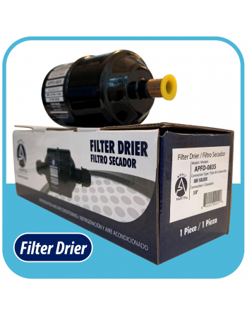 Appli Parts liquid line refrigerant ac filter dryer hvac refrigeration 083S 3/8 in ODF Sweat connection universal unidirectional 5-1/2 in long 2 in wide APFD-083S
