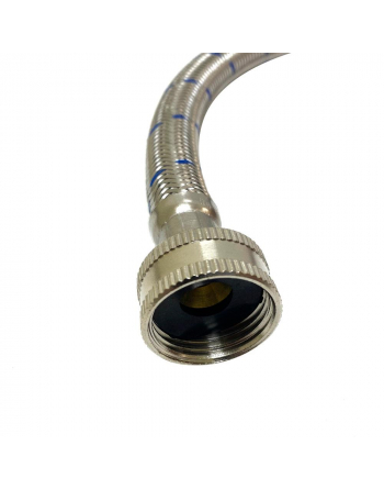 Appli Parts 2-Pack Washing Machine Inlet Hose Braided Stainless Steel 6 ft W/Seal 3/4 inch NPT Female Fitting works for hot and cold water APIH-7234 