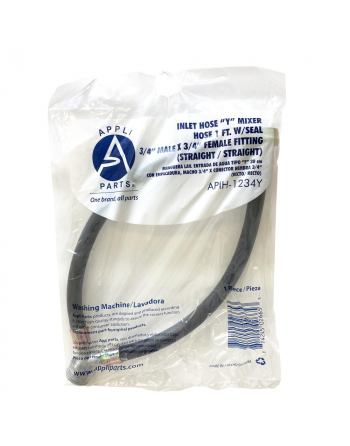 Appli Parts Washing Machine Inlet Hose Y Mixer 1 Ft. W/Gasket 3/4 Male X 3/4 Female Fitting (Straight/Straight) APIH-1234Y Our Products Are Designed And Produced According To Strict High Standards
