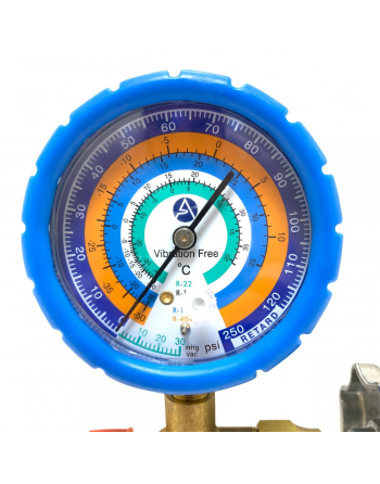 Appli Parts Analog Single Manifold Low Pressure R12/R134/R22/R404 Celsius Temp Scale APMG-A2L