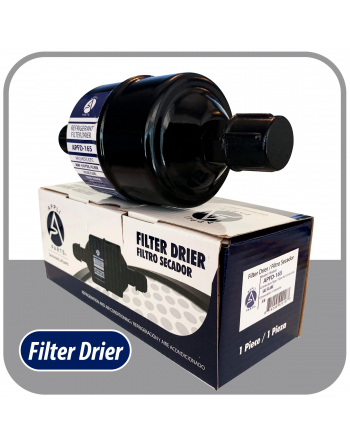 Appli Parts liquid line refrigerant ac filter dryer hvac refrigeration 165 5/8 in SAE Flare connection universal unidirectional 6 in long 3 in wide APFD-165

