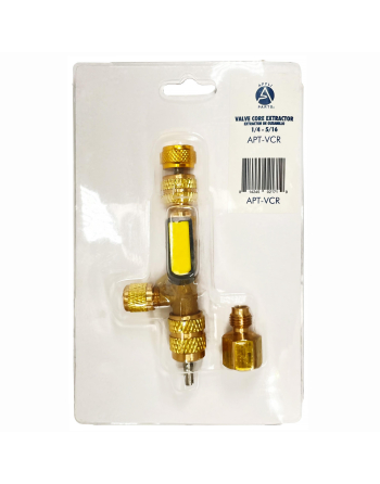 Appli Parts Valve Core Extractor Remover Tool with 1/4 to 5/16 in port adaptor APT-VCR