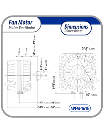 Appli Parts refrigeration condenser motor 16W 115V 60Hz 0.95A 1450rpm includes base and 10in aluminum Fan Blade CCW shaft end Universal fit APFM-161E