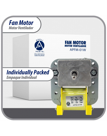 Appli Parts refrigerator evaporator Fan Motor replacement for original part numbers NUV-01W, RE-01WQSZE and others 115V 50/60Hz 8W 0.15A 3000rpm CCW rotation APFM-01W 
