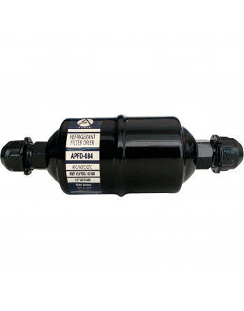 Appli Parts liquid line refrigerant ac filter dryer hvac refrigeration 084 1/2 in SAE Flare connection universal unidirectional 6 in long 2 in wide APFD-084