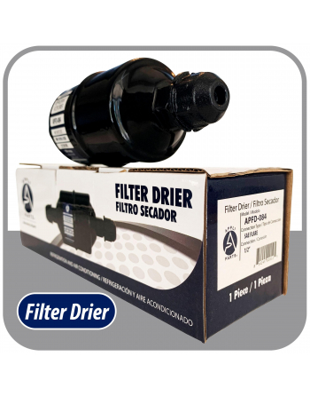 Appli Parts liquid line refrigerant ac filter dryer hvac refrigeration 084 1/2 in SAE Flare connection universal unidirectional 6 in long 2 in wide APFD-084