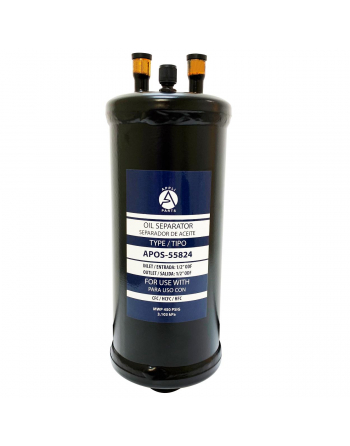 Appli Parts Oil Separator 1/2 inch ODF, CFC / HCFC / HFC R22 / R407C / R502 / R134a / R404A / R507 Working temperature from 14F to 266F, APOS-55824 Replaces Ap-55824