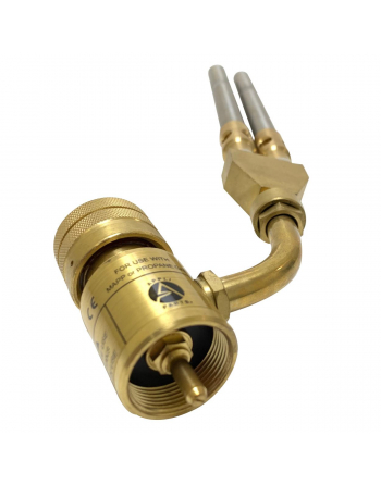 Appli Parts APHT-1D2 Double Burner Hand Torch for Soldering Brazing with Map or Propane Fuel Swivel Tip for uses in plumbing refrigeration air conditioning and more