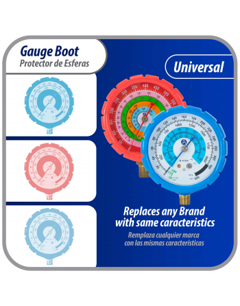 Appli Parts Protective Gauge Boot kit for 2.5 in manifold gauge Red for High pressure and Blue for Low pressure APMG-GBK
