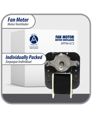Appli Parts Fan Motor Type 672 Kit 220 V 1/130hp 3000rpm 50/60hz includes Fan Blade 4 and 5.5 inch APFM-672 Ref. Nuv-672