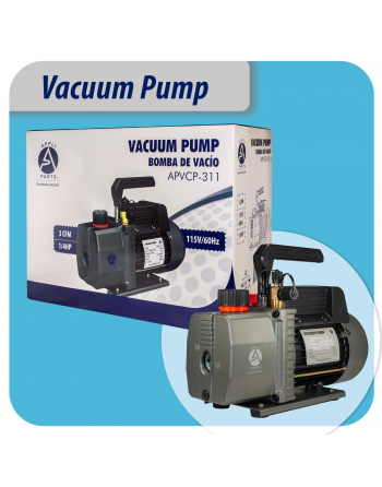 Appli Parts ac Vacuum Pump 3.0 CFM 1/4 HP 1 Stage 115 Volts 60 Hz for Heating Air Conditioning and Refrigeration Systems for Home and Auto Applications APVCP-311